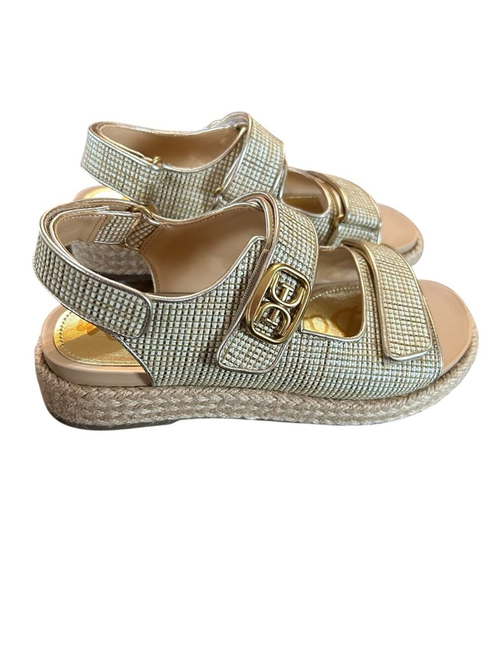 Sam Edelman Arlo Strappy Faux Raffia Sandals NEW 8.5
